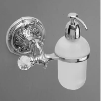Дозатор жидкого мыла с держателем хром Art&Max Barocco Crystal AM-1788-Cr-C