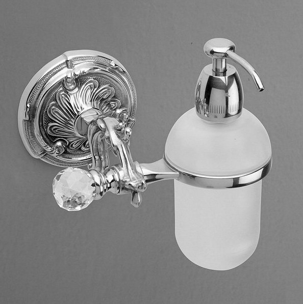 Дозатор жидкого мыла с держателем хром Art&Max Barocco Crystal AM-1788-Cr-C