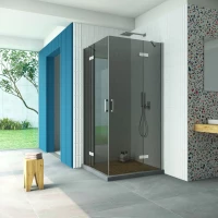 Душевой уголок Vegas Glass AFA Retta 100 07 07 100x100 см, профиль матовый хром, стекло графитовое