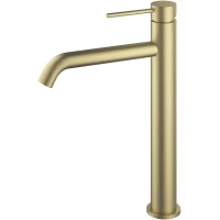 Смеситель для раковины Vincea City VBF-2C2BG без донного клапана, золотой матовый