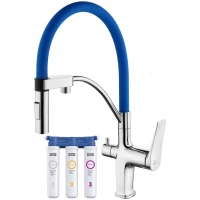 Смеситель для кухни с фильтром Lemark Comfort LM3074C-Blue + H851P00