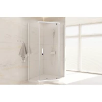 Душевой уголок Royal Bath RB100TR-T 100x100 см, профиль белый, стекло прозрачное