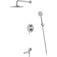 Душевой комплект Esko Beijing 7in1BJ со смесителем, нержавеющая сталь