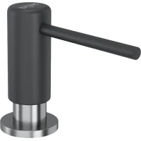 Дозатор для жидкого мыла PEZARO PZD.114-55.GRAPHITE.INOX 300 мл, встраиваемый, для кухни, нержавеющая сталь/графит