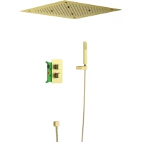 Душевой комплект Timo Petruma SX-5029/17SM 500 мм, с термостатом, золотой матовый