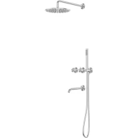 Душевой комплект Abber Wasser Kreis 316 AF8150BST 250 мм, с термостатом, нержавеющая сталь