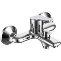 Смеситель для ванны Voda Wave WA54 с душевым гарнитуром, хром