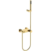 Смеситель для ванны Boheme Stick Linea 123-GG.3 с душевым гарнитуром, золотой