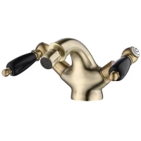 Смеситель для биде с донным клапаном Caprigo Adria Classic Black Edition 03B-530-vot 