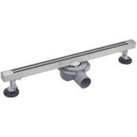 Душевой трап (лоток) Wonzon & Woghand WW-65406T-BR 60 см, с решеткой, щелевой, никель матовый