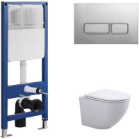 Комплект подвесной унитаз Sintesi Evi SIN-TS-EVI-151 + система инсталляции Sintesi SIN-CCI-SMP-101 + SIN-FB-BSC-503
