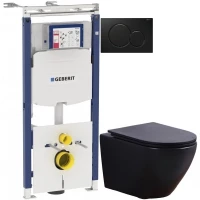 Комплект подвесной унитаз Esbano AZALEA ESUPAZALBM + система инсталляции Geberit 111.362.00.5 + 115.770.DW.5