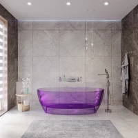 Ванна из полиэфирной смолы Cezares Relax CZR-RELAX2.0-170-79-57-AMT-PFB 168,5x80,5 см, отдельностоящая, аметист