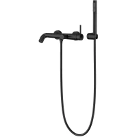 Смеситель для ванны Knotlor Elixir SS-32/BL с душевым гарнитуром, черный матовый