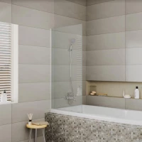 Шторка для ванны 70 см D&K Berlin DG1007001 прозрачное