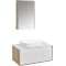 Комплект мебели дуб эльвезия/белый глянец 89 см Акватон Либерти 1A279901LYC70 + 1A279703LY010 + 1A73313KLK010 + 1A279302LYC70 - 1