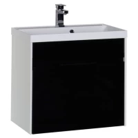 Тумба белый/черный 69 см Aquanet Латина 00180001