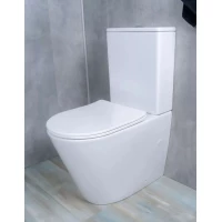 Унитаз-компакт GID Tr2179 безободковый, с сиденьем микролифт, белый