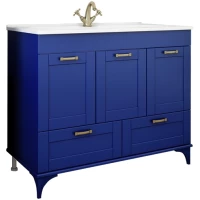 Тумба с раковиной индиго матовый 106,5 см Sanflor Ванесса C0002146 + 4640021064740