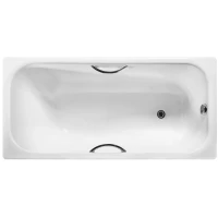 Ванна чугунная Wotte Start 1500x700UR 150x70 см, с отверстиями под ручки, белый