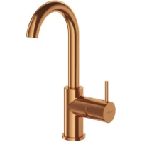 Смеситель для раковины с донным клапаном Cezares Leaf LEAF-LSM-A-L-SS