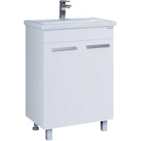 Тумба под раковину Grossman Нео 107013 66 см, напольная, белый глянец
