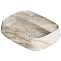 Раковина-чаша Alice Nur Amazon 33210188N 60x45 см, накладная, бежевый мрамор