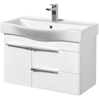 Тумба с раковиной белый глянец 80 см Акватон Беверли 1A2355K0BV010