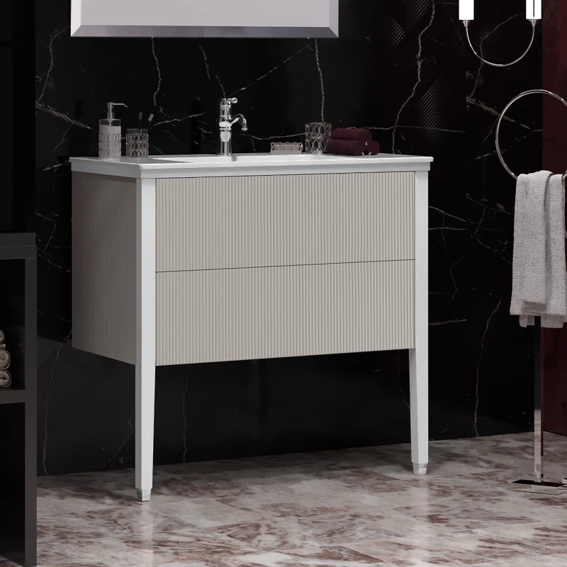 Комплект мебели серый/белый 91 см Opadiris Рубинно