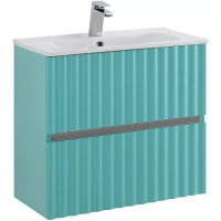 Тумба под раковину Art&Max Elegant AM-ELEGANT-600-2C-SO-MM-LED 61 см, подвесная, с LED-подсветкой ручек, ментол матовый