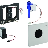 Система электронного управления смывом писсуара, питание от сети, защитная крышка Geberit Mambo нержавеющая сталь матированная 116.023.FW.1