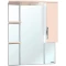 Зеркальный шкаф 82,5x100 см бежевый глянец/белый глянец R Bellezza Лагуна 4612114001079 - 1