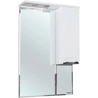 Зеркальный шкаф 55x100 см белый глянец R Bellezza Альфа 4618808001011