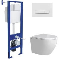 Комплект подвесной унитаз Berges Okus + система инсталляции Berges Atom Line 410 043394