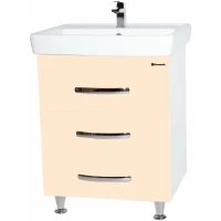 Тумба бежевый глянец/белый глянец 65 см Bellezza Рокко 4635311660078