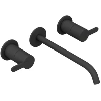 Смеситель для раковины Cezares Leaf LEAF-BLI3L-NOP встраиваемый, с донным клапаном, черный матовый