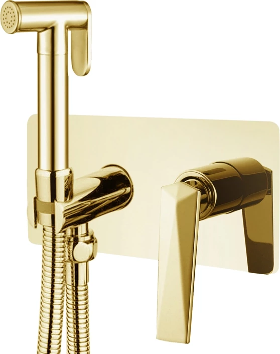 Гигиенический душ Boheme Venturo 387 со смесителем, золотой мыльница boheme new venturo 10313 g