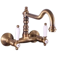 Смеситель для раковины без донного клапана Rav Slezak Morava Retro MK502.5/28SM