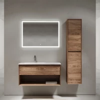 Комплект мебели Sancos Marmi 1.0 MR1.0100LECH + CN7014 + CI1000 101 см L, подвесной, дуб чарльстон