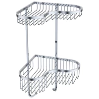 Полка для ванной Kaiser KH-5290 24x24 см, угловая, двойная, хром