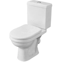 Унитаз-компакт Santeri Visit 1.P405.3.S01.00B.F (4640009670765) косой выпуск, с сиденьем, крап на белом