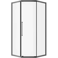 Душевой уголок Mario RIO15100B1 100x100 см, профиль черный матовый, стекло прозрачное