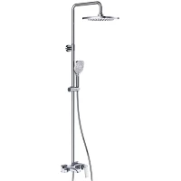 Душевая система Gappo G2450-8 255 мм, со смесителем, хром