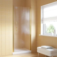 Душевая дверь Vegas Glass EP LUX 75 09 02 R 75 см R, профиль золотой, стекло шиншилла