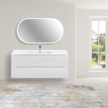 Комплект мебели белый глянец 121,5 см Vincea Mia VMC-2MC120GW + VBS-13120 + VLM-2K120