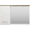 Зеркальный шкаф Misty Респект Э-Рес02120-1Л 118x80 см L, с подсветкой, выключателем, белый глянец/светлое дерево - 1