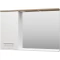 Зеркальный шкаф Misty Респект Э-Рес02120-1Л 118x80 см L, с подсветкой, выключателем, белый глянец/светлое дерево - 2