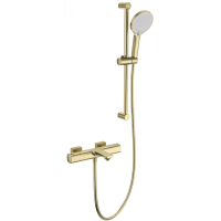 Термостат для ванны Wonzon & Woghand Solid WW-C2011-A-BG с душевым гарнитуром, золотой матовый