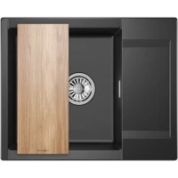 Кухонная мойка Granula 6202, ШВАРЦ 62x50 см, черный металлик