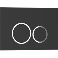 Кнопка смыва Iberica Blanca Esti-O IB.B082.002.000 для инсталляции, черный матовый/хром/черный матовый